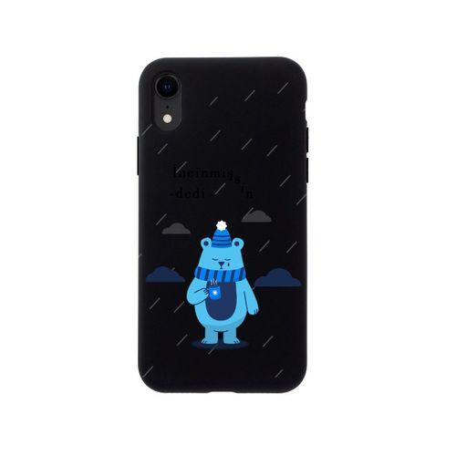 iPhone XR İncinmişsin Dedi Premium Siyah Lansman Silikonlu Kılıf