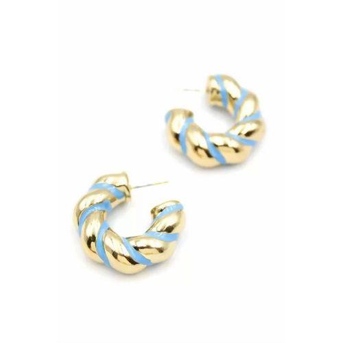 Mineli Halka Küpe - Mavi