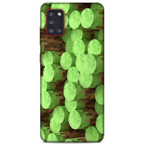 Lopard Samsung Galaxy A31 Uyumlu Kılıf PiXel (8) Baskılı Kılıf Yeşiller