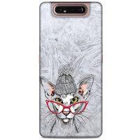 Animax Bereli Kedi Samsung Galaxy A80 Kılıf Desenli Silikon