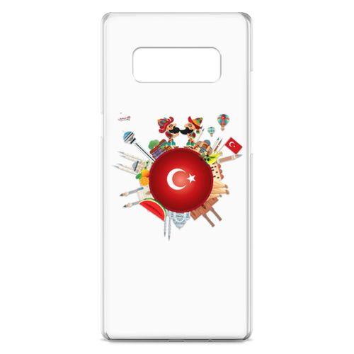 Samsung Galaxy Note 8 Kılıf Türkiye Milli Figürler Arka Kapak Koruma Desenli Full Koruyucu