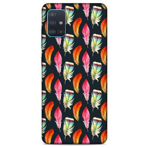 Samsung Galaxy A51 Kılıf Desenli Özel Seri Tüyler (49) Ultra Silikon Kılıf