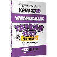 2026 KPSS Genel Kültür Vatandaşlık Çek Kopart Yaprak Test Yediiklim Yayınları