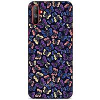 Oppo Realme C3 Kılıf Kelebek Etkisi (20) Koruyucu Kılıf Fuşya Mavi