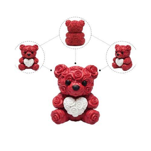 10 Cm 3d Kalp Tutan Ayıcık Dekoratif Sevgililer Günü Hediyesi