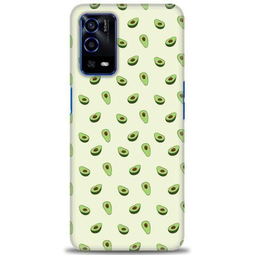 Oppo A55 Kılıf HD Baskılı Kılıf - Minik Avakadolar + Tam Ekran Koruyucu