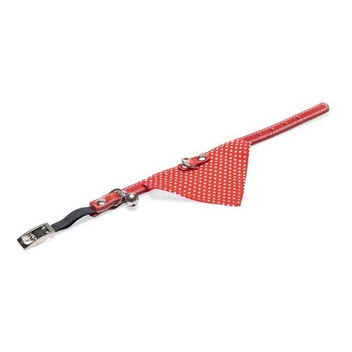 Beeztees Kedi Boyun Tasması, Bandanalı, Zilli, Kırmızı, 24-29cm