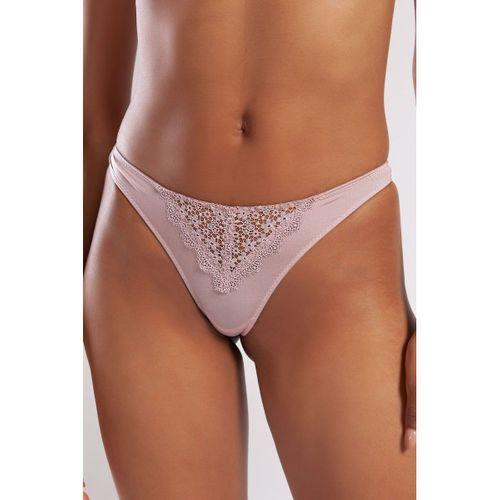 Golshan Garland Mini String, Kadın Güpürlü Açık Pembe Külot