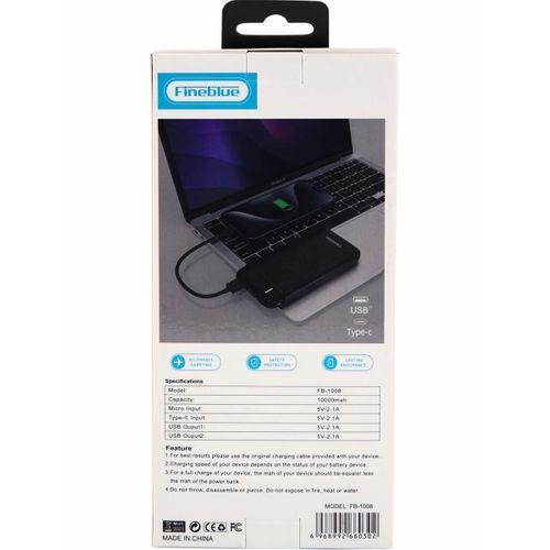 Fineblue FB-1008 Powerbank 10000 Mah Digital Display Type-C Usb
