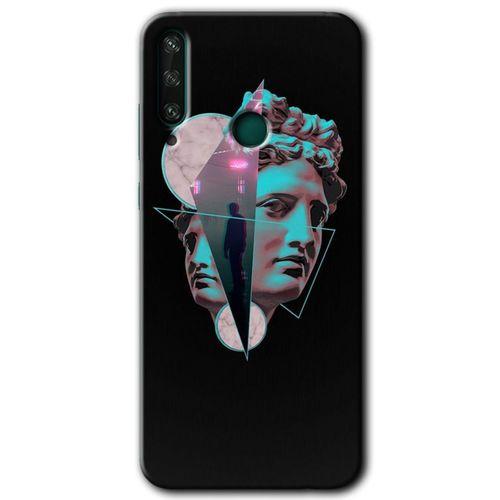 MRCİLETİSİM Huawei Y6P Kılıf HD Desen Baskılı Arka Kapak + Temperli Cam - Heykel