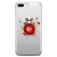 Apple iPhone 8 Plus Kılıf Türkiye Milli Figürler Arka Kapak Koruma Desenli Full Koruyucu