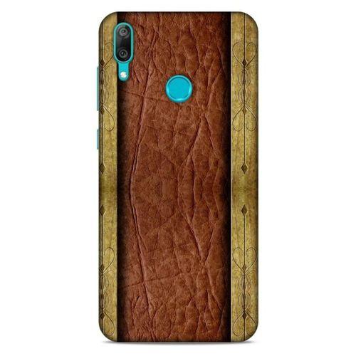 Huawei Y7 Prime 2019 Kılıf Patchwork (24) Darbe Emici Kılıf Kahve Sarı