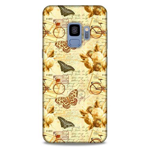 Samsung Galaxy S9 Kılıf Kelebek Etkisi (33) Hybrid Kılıf Kahverengi Turuncu