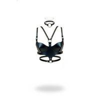 Siyah Kadın Kemer Deri O Halka Detaylı Vücut Aksesuarı - Brf1296