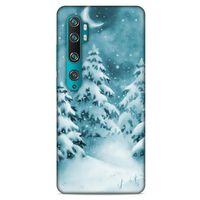 Xiaomi Mi Note 10 Kılıf Snowix (36) Glitter Kılıf Beyaz Yeşil