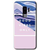 MRCİLETİSİM MRCİLETİSİM Samsung Galaxy S9 Plus Kılıf HD Desen Baskılı Arka Kapak + Temperli Cam - Good Vibes