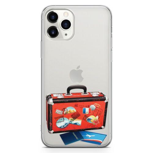 Apple iPhone 11 Pro Kılıf Turistik Valiz Arka Kapak Koruma Desenli Full Koruyucu