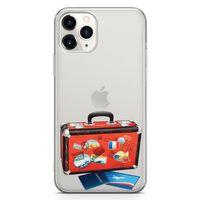 Apple iPhone 11 Pro Kılıf Turistik Valiz Arka Kapak Koruma Desenli Full Koruyucu