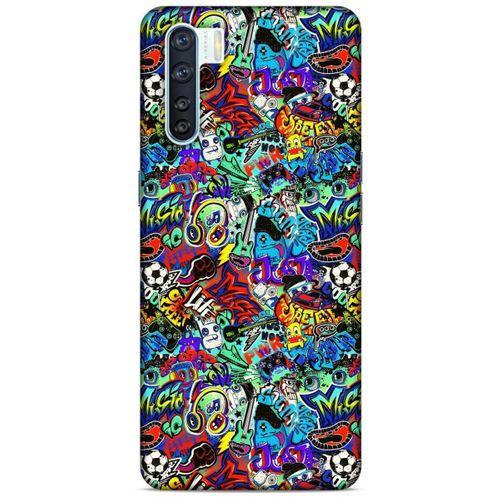 Graffitix (24) Desenli Silikon Kapak Oppo A91 Kılıf
