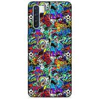 Graffitix (24) Desenli Silikon Kapak Oppo A91 Kılıf