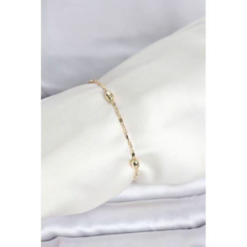CM 14K Gold Renk Damla Topçuk Model Kadın Bileklik