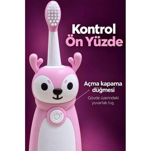 Şarjlı Diş Fırçası Pembe Gövdeli Yedek Başlıklı