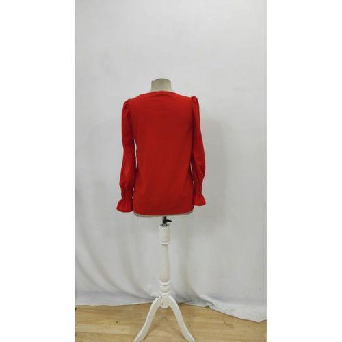 Kadın Uzun Kollu V Yakalı Salaş Ithal Krep Bluz