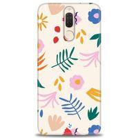 Huawei Mate 10 Lite Kılıf HD Baskılı Kılıf - Renkli Dallar + Tam Ekran Koruyucu