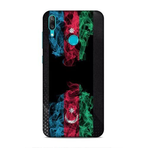 Huawei Y7 Prime 2019 Uyumlu Kılıf Azarbaijan (5) Koruma Kabı Azeri Bayrak İllustre