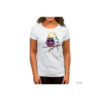 Şirin Baykuş Beyaz Kadın Tişört