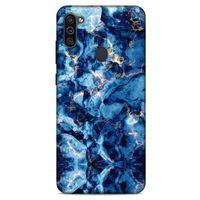 Mermer Desenli (26) Tema Tpu Silikon Kılıf Parliament Mavi Samsung Galaxy M11 Kılıf
