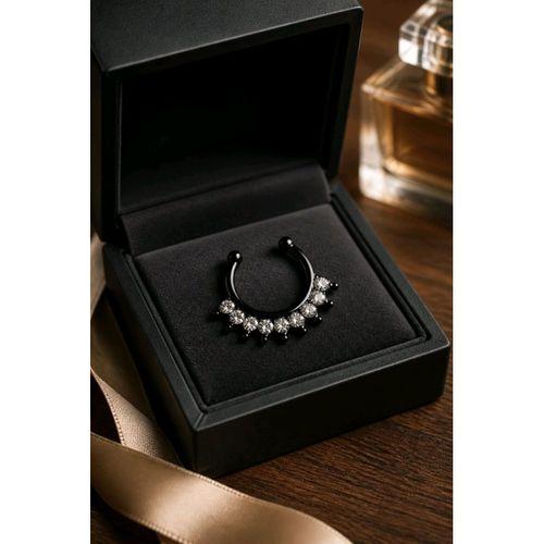 Monalisa Home 10mm Çelik  Sıra Pırlanta Taşlı  Burun Fayk Pirsıng