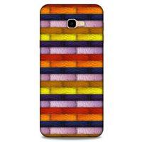 Samsung Galaxy J4 Plus Kılıf Patchwork (30) Silicone Case Şeker Pembe Sarı