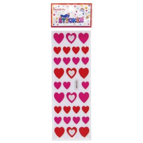 Ticon Pembe Kalpler Sticker - 3 adet