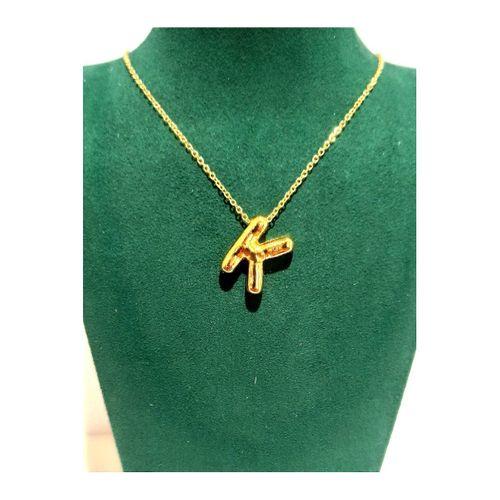 Monalisa Home Gold Renk Lüks Figürlü Gösterişli Harf Kolye