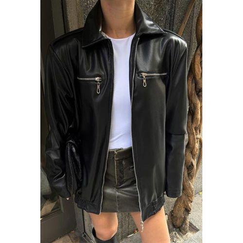 Florie Oversize Suni Deri Ceket 6108