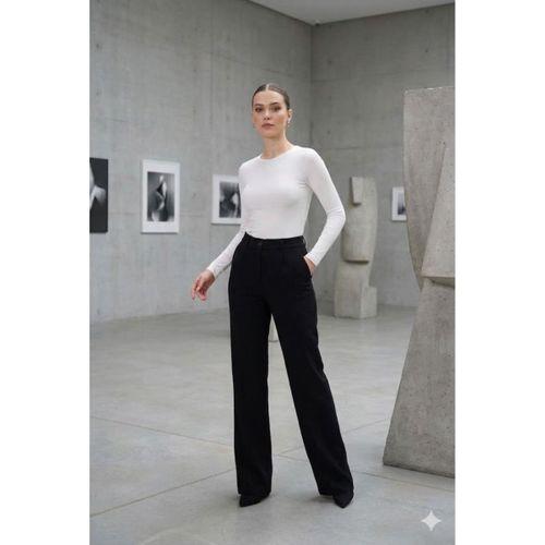 Kadın Yüksel Bel Full Likralı Palazzo Pantolon