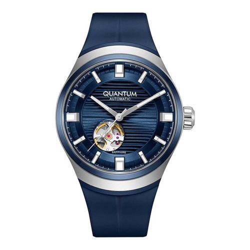 Quantum QMG1203.999 Otomatik Silikon Lacivert Safir Cam 43 mm Erkek Kol Saati