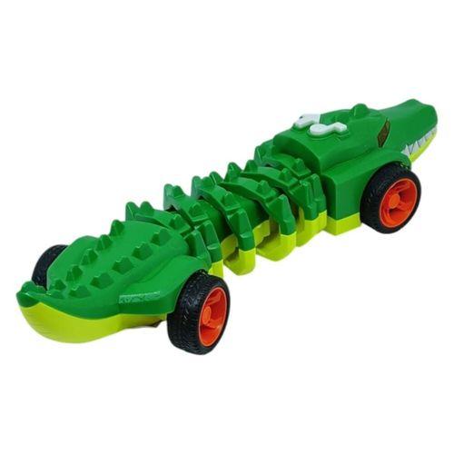 Timsah Araba - Otomatik Hareketli Sesli Işıklı 32 cm - Yeşil Timsah