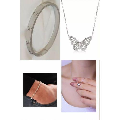 4'Lü Çelik Bijuteri Set -  SNJ-SET4008