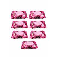 7 Paket Red Rose Islak Havlu Mendil 90 Adet Kapaklı Gül Kokulu