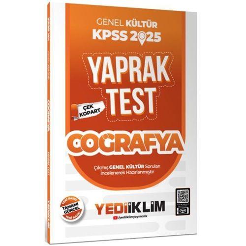 2025 KPSS Coğrafya Genel Kültür Çek Kopart Yaprak Test Yediiklim Yayınları