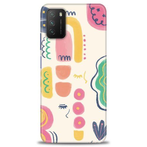 Xiaomi Poco M3 Kılıf HD Baskılı Kılıf - Çizim + Tam Ekran Koruyucu