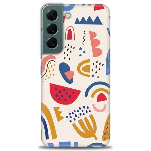 Samsung Galaxy S22 Kılıf HD Baskılı Kılıf - Çizim + Tam Ekran Koruyucu