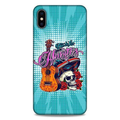 Lopard Apple iPhone XS Max Uyumlu Kılıf Tattoo's (34) Slim Armor Kılıf İskelet & Gitar