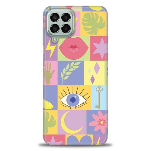 Samsung Galaxy M33 Kılıf HD Baskılı Kılıf - Tek Göz + Tam Ekran Koruyucu