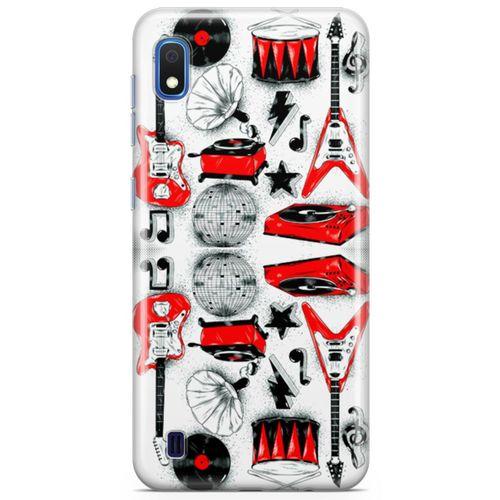 Samsung Galaxy A10 Kılıf Elektro Gitar Bateri Arka Kapak Koruma Desenli Full Koruyucu