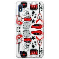 Samsung Galaxy A10 Kılıf Elektro Gitar Bateri Arka Kapak Koruma Desenli Full Koruyucu