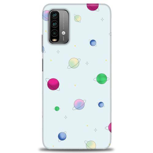 Xiaomi Redmi Note 9 4G Kılıf HD Baskılı Kılıf - Gezegenler Çizim + Tam Ekran Koruyucu