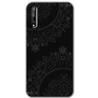 Huawei P Smart S Kılıf HD Desen Baskılı Arka Kapak - Siyah Mandala